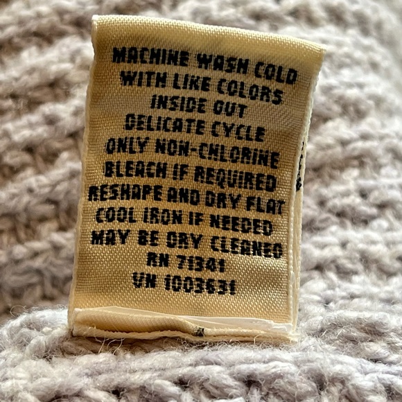 L.L. Bean Gray Cowl Neck Sweater - Picture 6 of 9